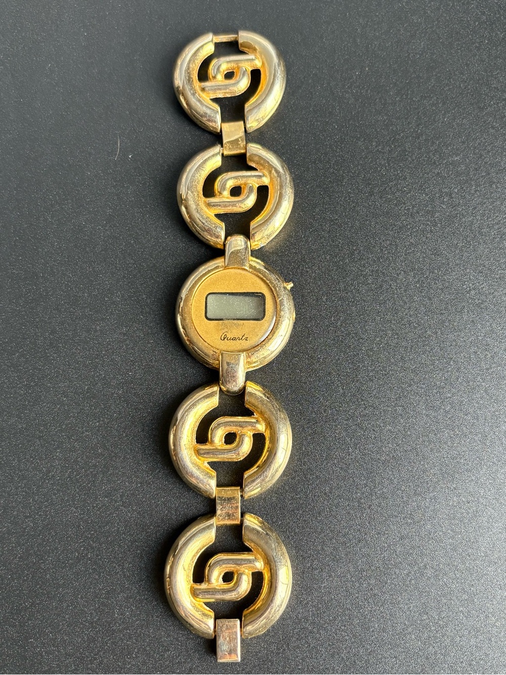 Women’s Vintage Retro Style‎ Gold Link Digital Bracelet Watch